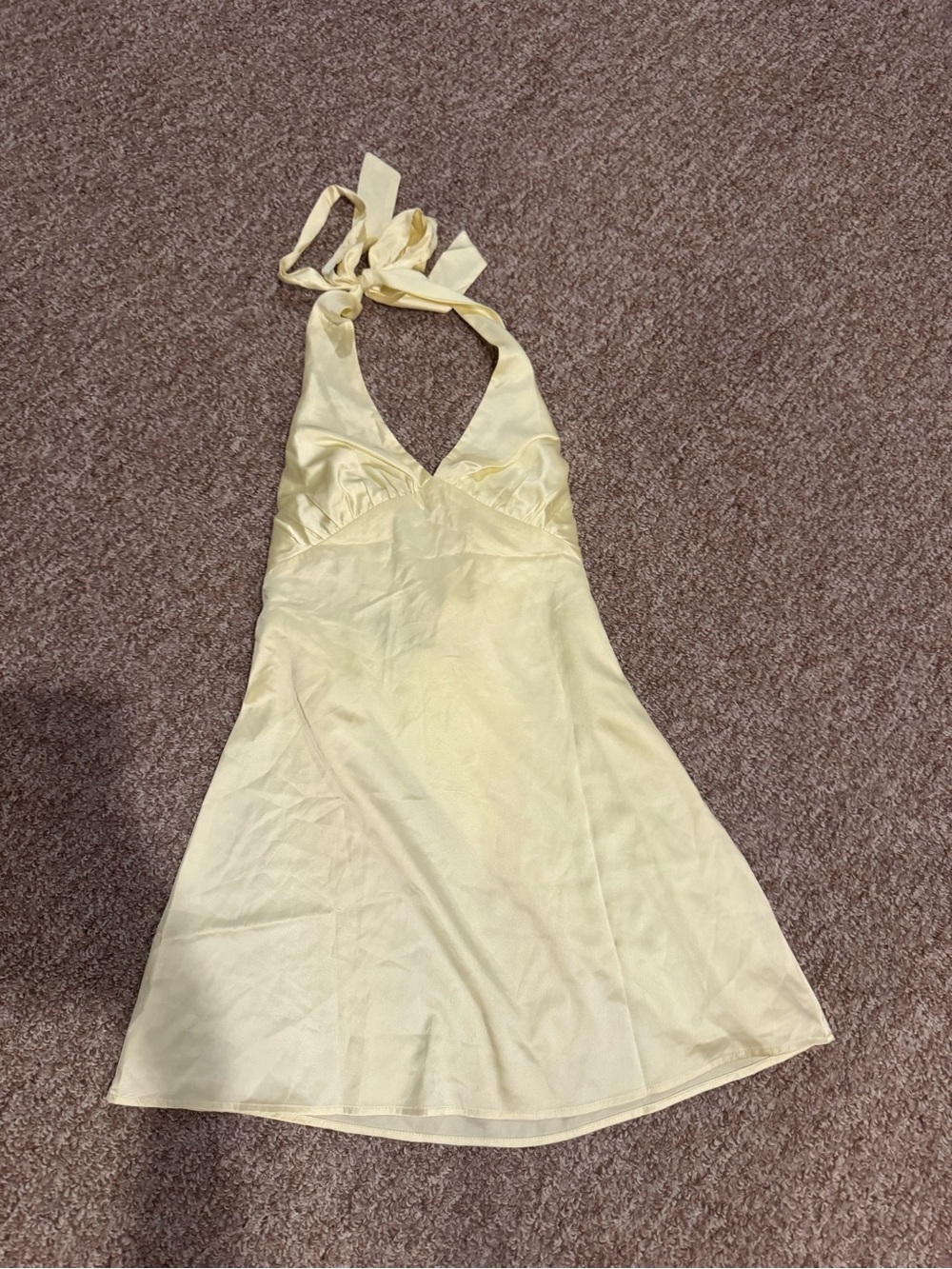 Peppermayo Yellow Tie Neck Dress